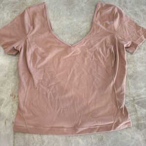 Lululemon Align T shirt Tee Nude NWT BRZG Slim Crop Top Nulu